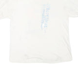 HANES Mens White West Coast Promotions T-Shirt L Short Sleeve Crew Neck Vintage