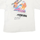 HANES Mens White West Coast Promotions T-Shirt L Short Sleeve Crew Neck Vintage