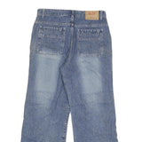 MZ JEANS Mens Blue Relaxed Patchwork Denim Stone Wash W30 L28 Zip Closure