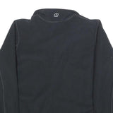 BERGHAUS Womens Black Plain Polyester Pullover Jumper UK 14 Outdoor Casual