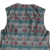 ILANY Womens Multicoloured Button Jacket L Polyester Blend Striped Pattern