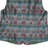 ILANY Womens Multicoloured Button Jacket L Polyester Blend Striped Pattern