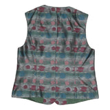 ILANY Womens Multicoloured Button Jacket L Polyester Blend Striped Pattern