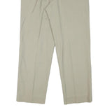 Mens Regular Fit Beige Cotton Blend Trousers W36 L30 Zip Closure Straight Leg