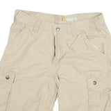 CARHARTT Mens Shorts Beige Cargo Relaxed Fit L W30 Workwear Utility Cotton Blend