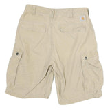 CARHARTT Mens Shorts Beige Cargo Relaxed Fit L W30 Workwear Utility Cotton Blend