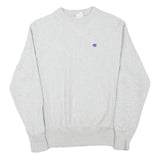 CHAMPION Mens Grey Crew Neck S Cotton Blend Sweatshirt Classic Logo