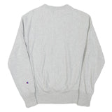 CHAMPION Mens Grey Crew Neck S Cotton Blend Sweatshirt Classic Logo