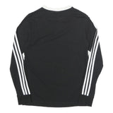 ADIDAS Womens Black & White Long Sleeve Crew Neck T-Shirt UK 8 Casual Sportswear