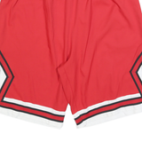 ADIDAS Mens Sports Shorts Red & White Chicago Bulls NBA L W32 Polyester