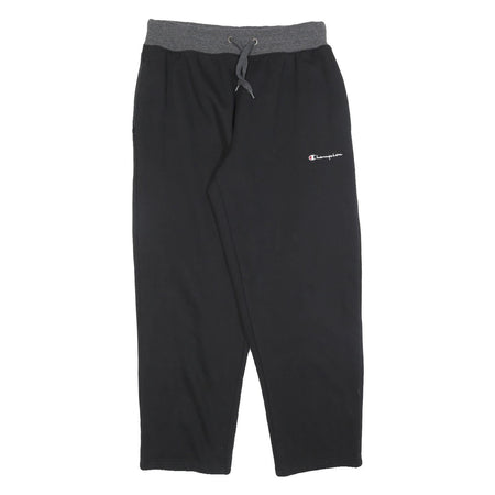 CHAMPION Mens Joggers Black & Grey Regular Tapered M W32 L30 Cotton Blend