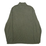 POLO RALPH LAUREN Mens Green 1/4 Zip Plain Cotton Jumper 2XL Casual Wear