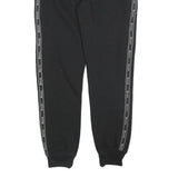 BENCH Womens Joggers Black S W28 L29 Cotton Blend Regular Fit Tapered Leg Logo