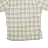 PATAGONIA Mens Beige & Cream Check Shirt S Casual Cotton Short Sleeve Summer