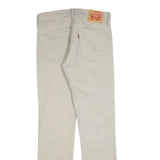 LEVI'S Mens Cotton Blend Beige Slim Skinny Trousers W31 L32 Casual Zip Fastening