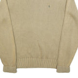 POLO RALPH LAUREN Mens Beige Plain Cotton Basic Knit Crew Neck Jumper S Classic