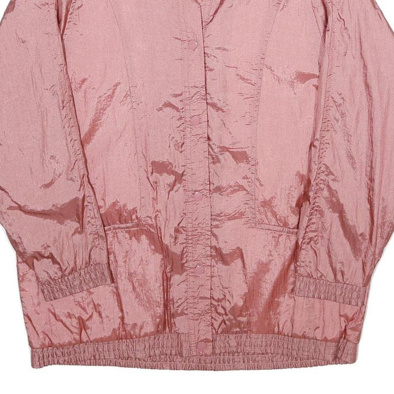 TUDOR COURT Womens Pink Nylon Jacket M Plain Button Closure Lightweight