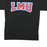 CHAMPION Mens Black LMU Graphic T-Shirt M Short Sleeve Crew Neck Classic Cotton