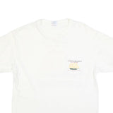 HANES Mens White Data Search Graphic T-Shirt L Short Sleeve Crew Neck Printed
