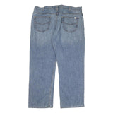 CARHARTT Mens Loose Blue Denim Light W40 L32 Zip Cotton Blend Jeans