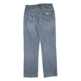 CARHARTT Mens Regular Blue Denim Straight Leg W34 L34 Cotton Blend Zip Jeans