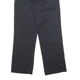 DICKIES Mens Regular Black Cotton Blend Trousers W30 L30 Classic Straight Zip