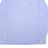 LACOSTE Mens Blue Long Sleeve Cotton Polo Shirt L Classic Fit Casual