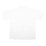 MUSSFELDT DESIGN Mens White Cotton Polo Shirt L St Thomas Pocket Print