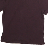 NAUTICA Mens Maroon Slim Fit Short Sleeve Plain S Cotton Polo Shirt Casual