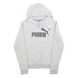 PUMA Womens Grey Hoodie UK 8 Cotton Blend Casual Pullover Sweatshirt