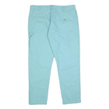 DICKIES Mens Cotton Regular Fit Straight Leg Trousers W38 L32 Pale Blue Workwear