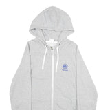 REEBOK Mens Grey Full Zip Hoodie S Cotton Casual Tracksuit Top