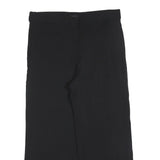 MASSIMO DUTTI Womens Black Polyester Blend Relaxed Straight Trousers W36 L28