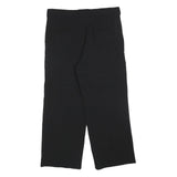 MASSIMO DUTTI Womens Black Polyester Blend Relaxed Straight Trousers W36 L28