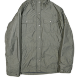 COLUMBIA Womens Green Hooded Jacket M Polyester Blend Outdoor Zip Up Casual