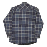 BUCKEYE Mens Blue Check Shirt M Cotton Blend Casual Workwear Button Pocket