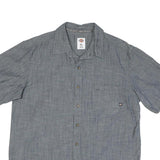 DICKIES Mens Grey Workwear Cotton Blend Shirt XL Casual Button-Up