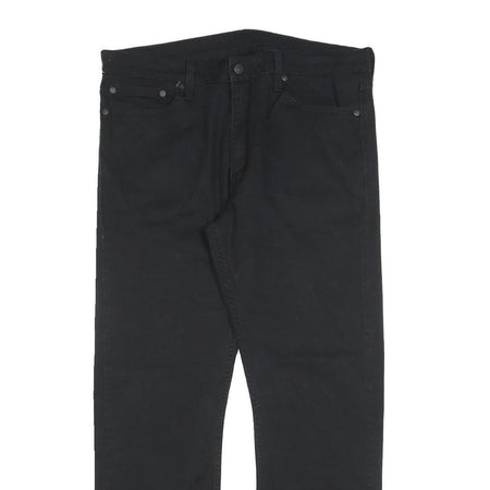 LEVI'S 513 Mens Jeans Black Regular Straight Denim W36 L30 Zip Cotton Blend