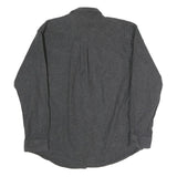RURAL LIFE Mens Grey Plain Cotton Blend Shirt XL Casual Long Sleeve Button