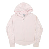 PUMA Womens Pink Hooded Jacket S Polyester Blend Zip Plain Lightweight