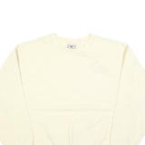 LEE Womens Cream Sweatshirt Crew Neck L Cotton Blend Pullover Casual