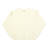 LEE Womens Cream Sweatshirt Crew Neck L Cotton Blend Pullover Casual