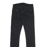 CARHARTT Mens Slim Skinny Black Denim Cotton Jeans W30 L32 Button Closure