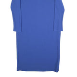 PHILIPPE DEVILLE Womens Blue Shift Dress Polyester Long Sleeve UK L Stylish