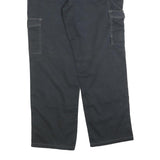 DICKIES Mens Cotton Blend Black Relaxed Cargo Trousers W36 L32 Workwear Utility