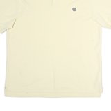 CHAPS Mens Cream Polo Shirt Short Sleeve Plain 2XL Classic Fit Cotton
