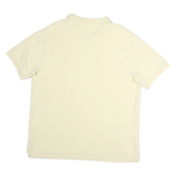 CHAPS Mens Cream Polo Shirt Short Sleeve Plain 2XL Classic Fit Cotton