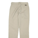 DICKIES Mens Cotton Blend Beige Regular Straight Trousers W27 L28 Workwear
