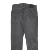 LEVI'S 502 Mens Slim Grey Denim Raw W30 L32 Zip Jeans Distressed Hem