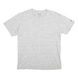 CHAMPION Mens Grey Crew Neck Short Sleeve T-Shirt L Cotton Classic Logo